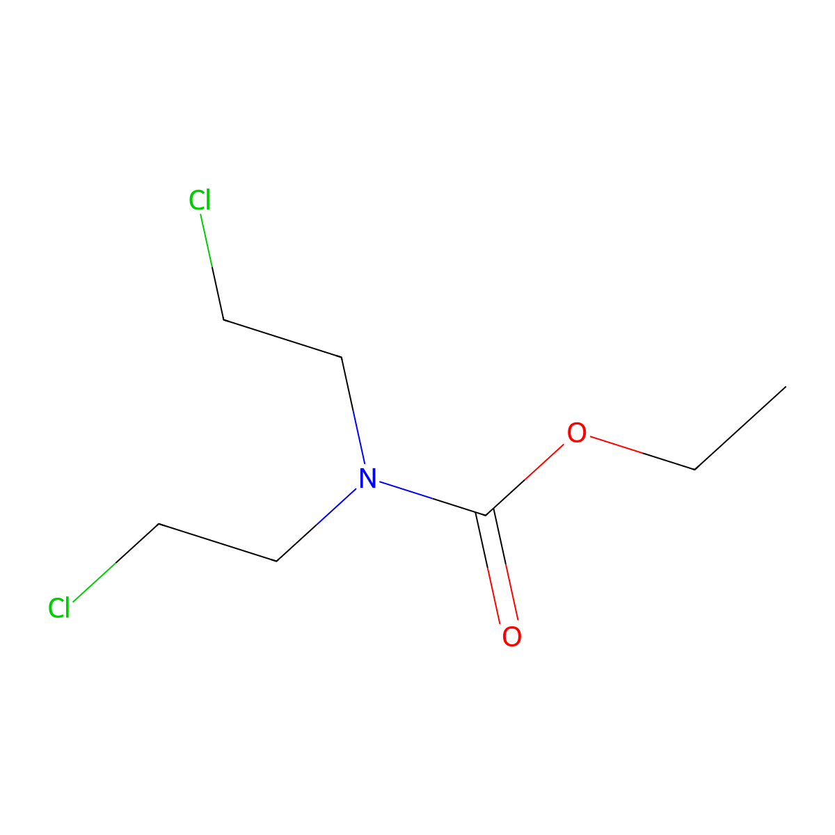 Carbamic acid, bis(2-chloroethyl)-, ethyl ester molecular structure, CAS 5467-15-2