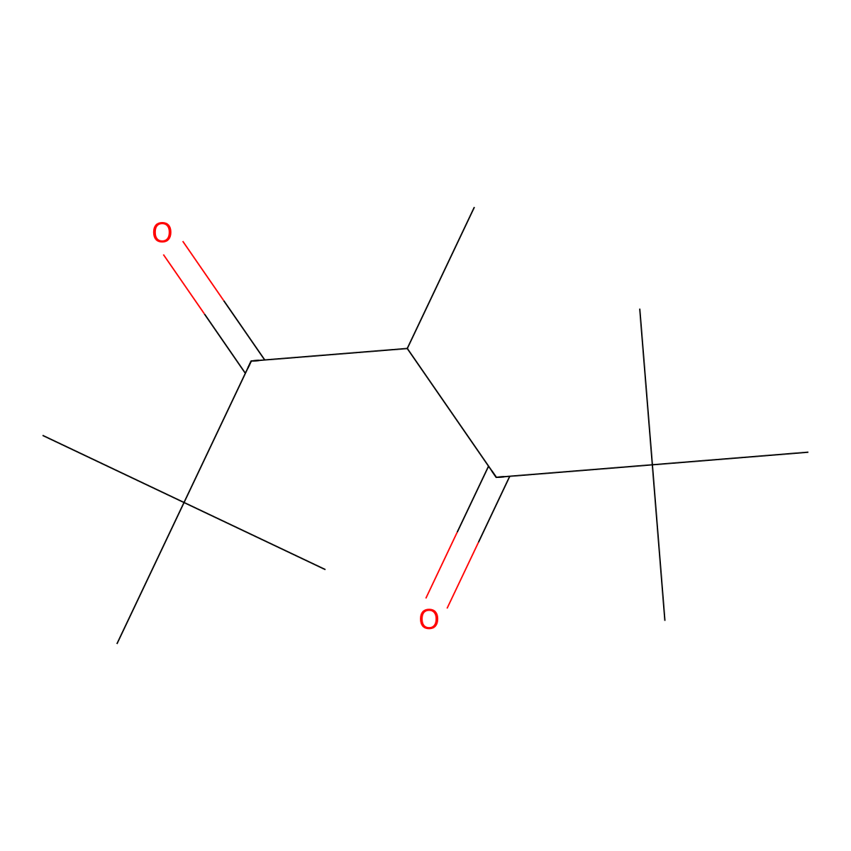 2,2,4,6,6-Pentamethyl-3,5-heptanedione molecular structure, CAS 5467-42-5