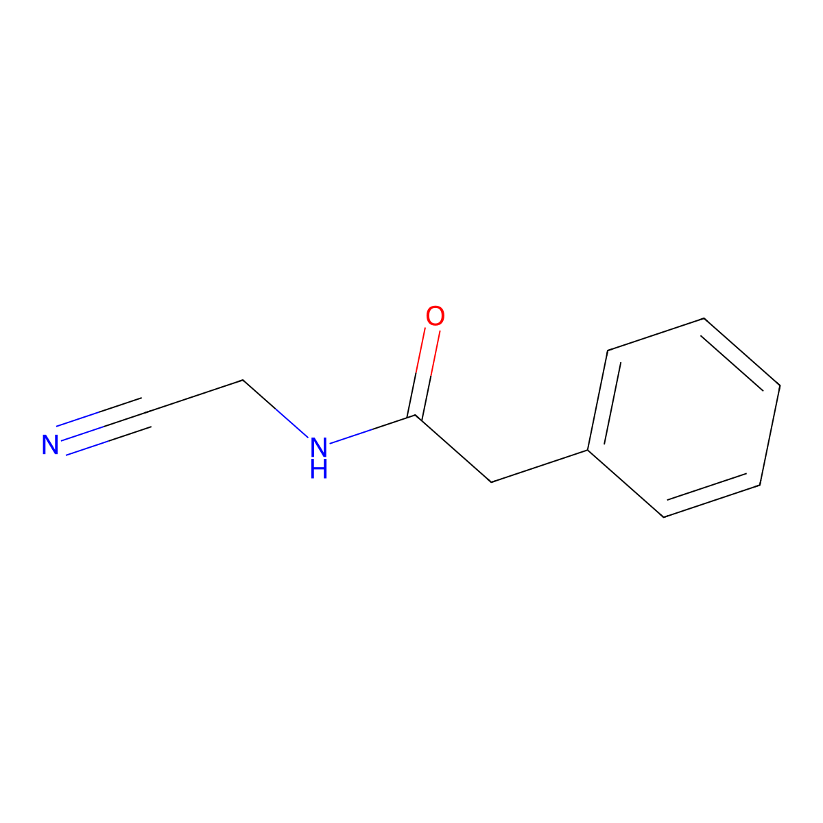 n-(Cyanomethyl)-2-phenylacetamide molecular structure, CAS 5467-51-6
