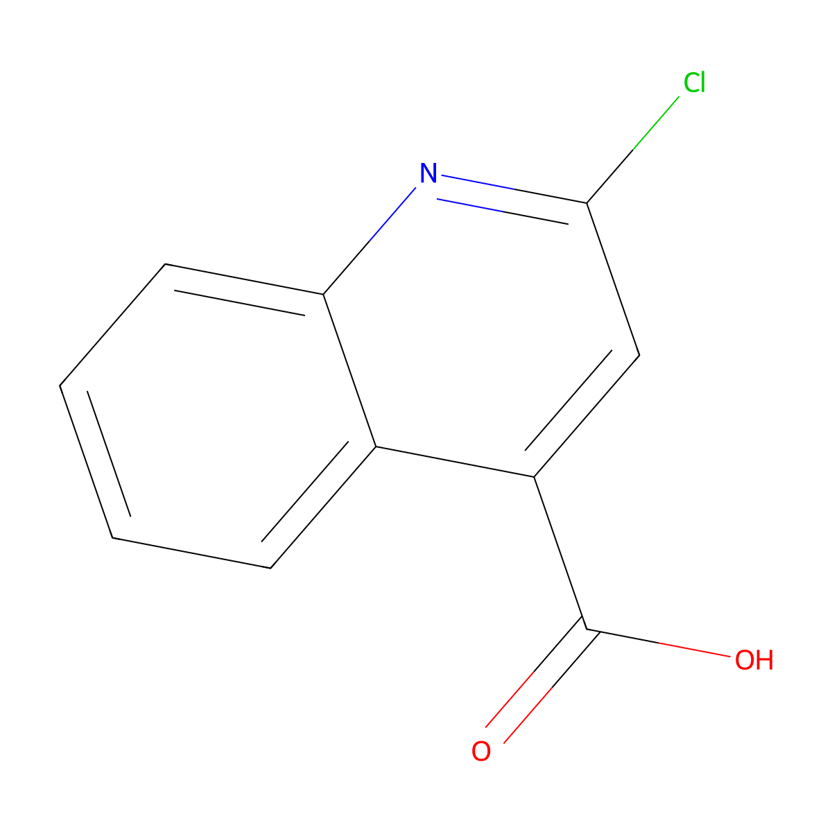 2-Chloroquinoline-4-carboxylic acid molecular structure, CAS 5467-57-2