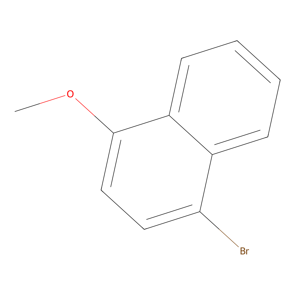 1-Bromo-4-methoxynaphthalene molecular structure, CAS 5467-58-3