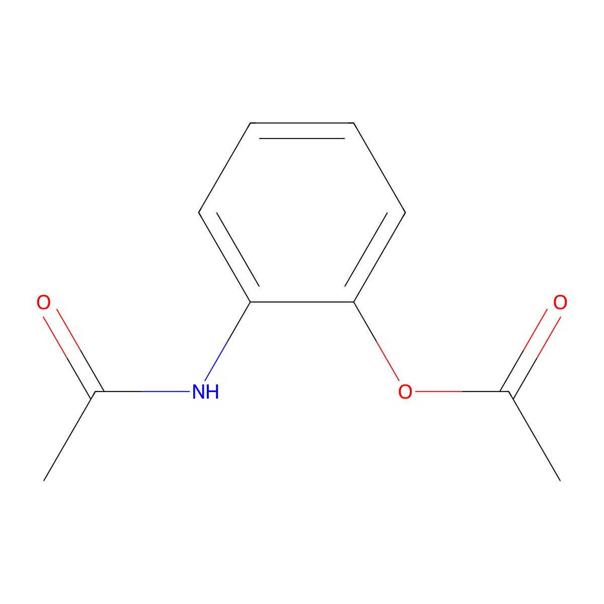 2-Acetamidophenyl acetate molecular structure, CAS 5467-64-1