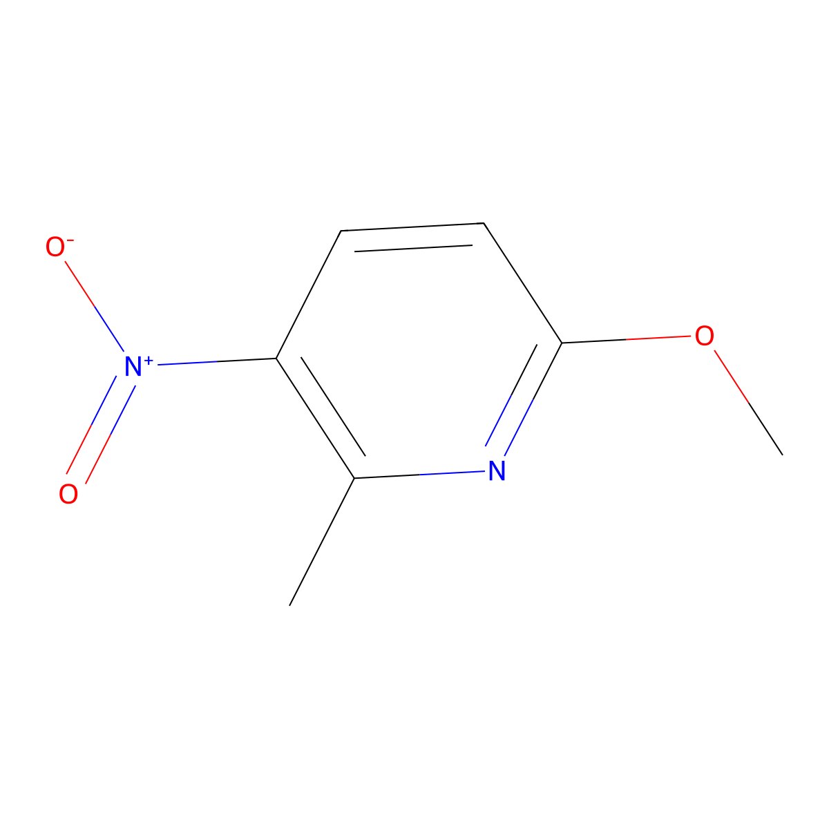 6-Methoxy-2-methyl-3-nitropyridine molecular structure, CAS 5467-69-6