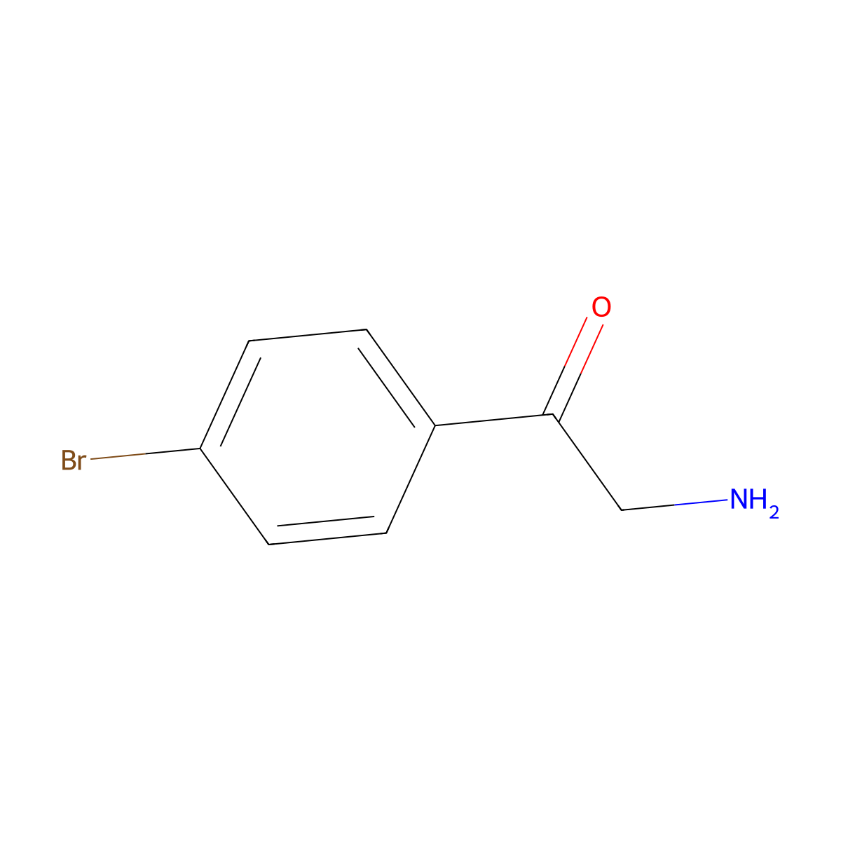 2-Amino-1-(4-bromophenyl)ethanone molecular structure, CAS 5467-72-1