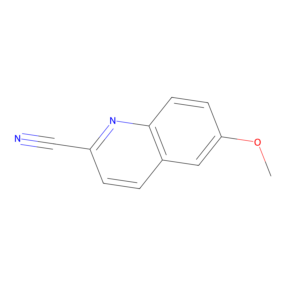 6-Methoxyquinoline-2-carbonitrile molecular structure, CAS 5467-79-8