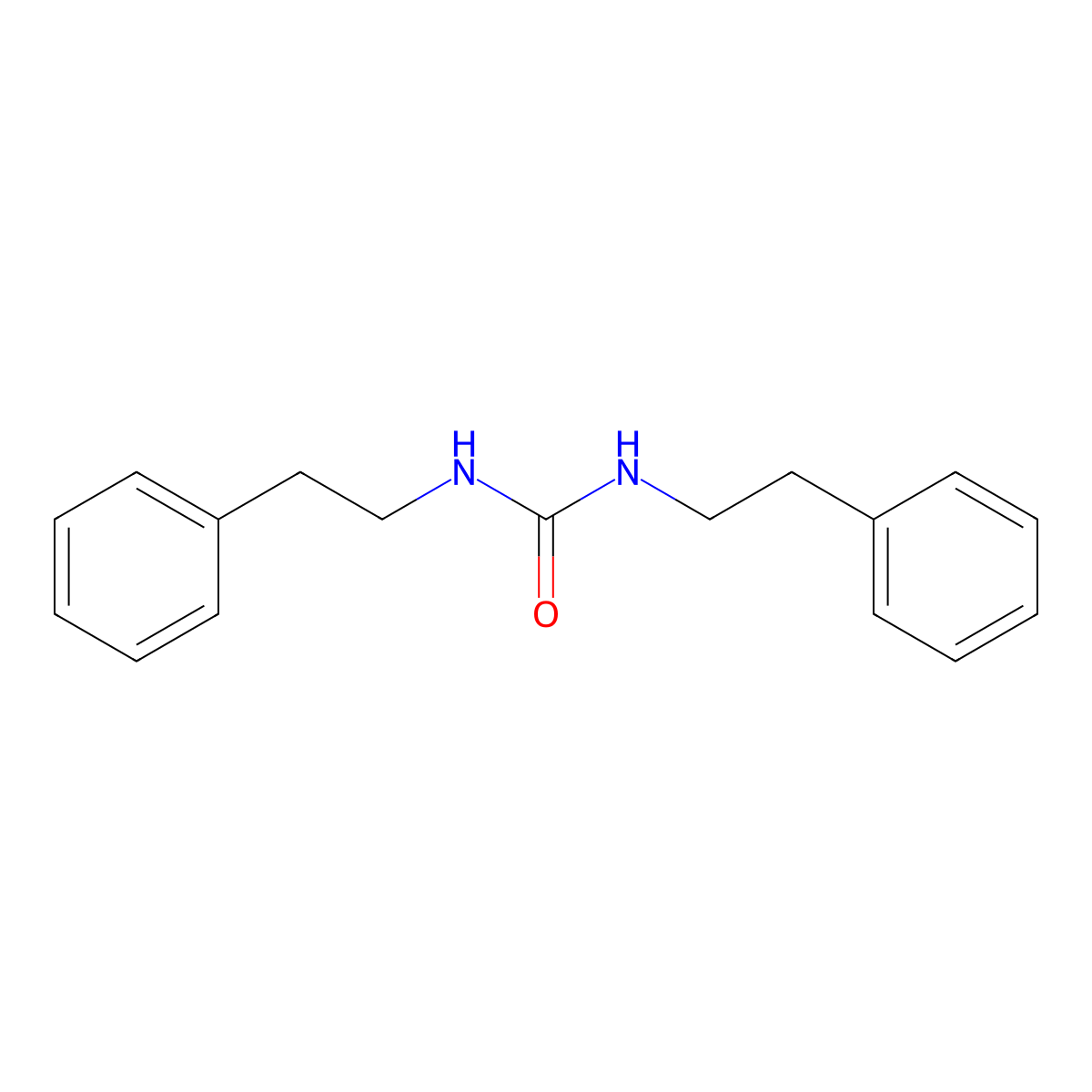 N,N'-Bis(2-phenylethyl)urea molecular structure, CAS 5467-84-5