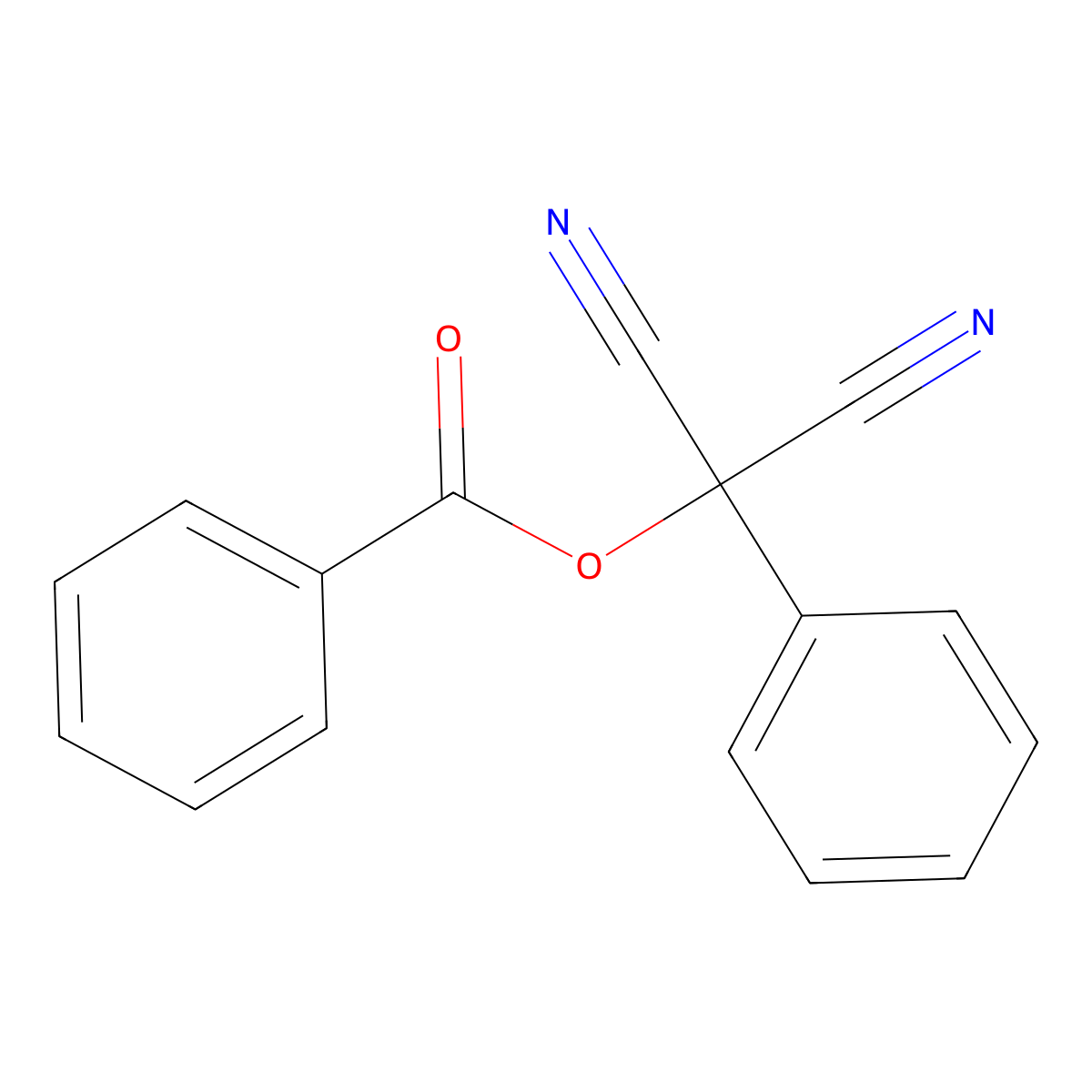 alpha,alpha-Dicyanobenzyl benzoate molecular structure, CAS 5467-94-7