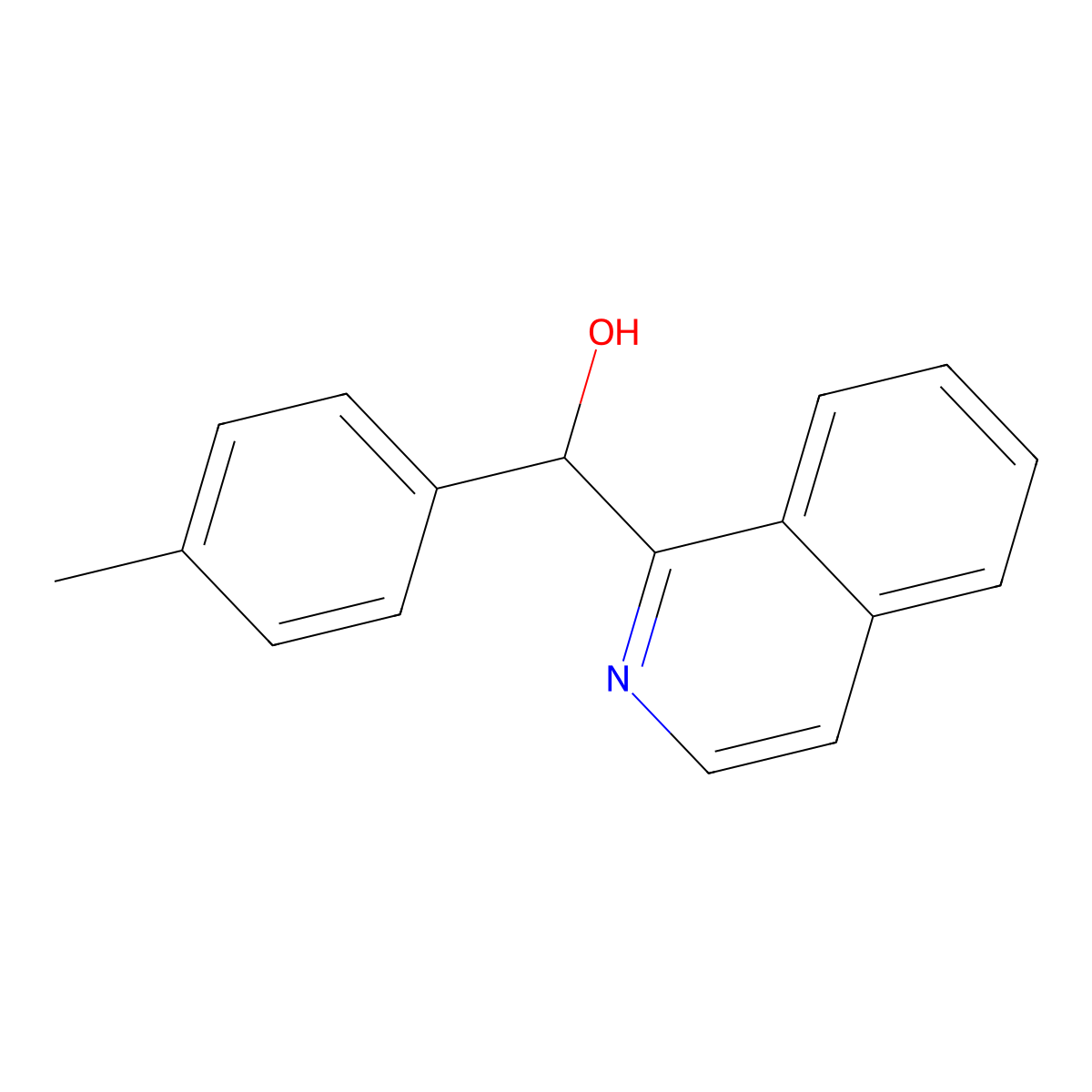 1-Isoquinolyl(4-methylphenyl)methanol molecular structure, CAS 5467-96-9