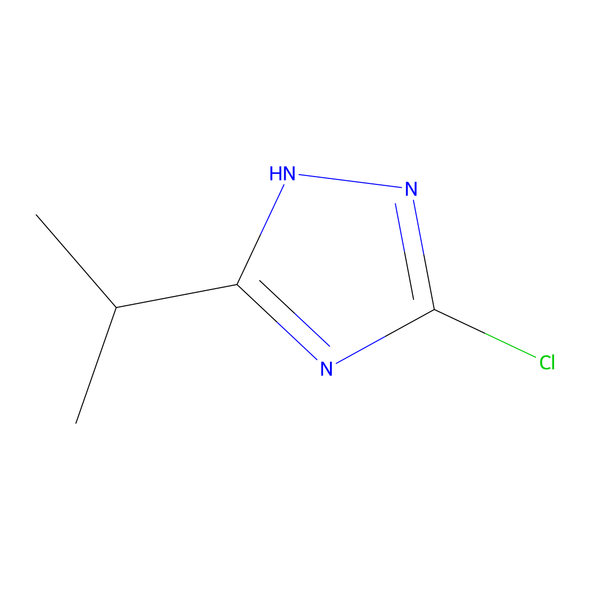 3-chloro-5-isopropyl-1H-1,2,4-triazole molecular structure, CAS 54671-65-7