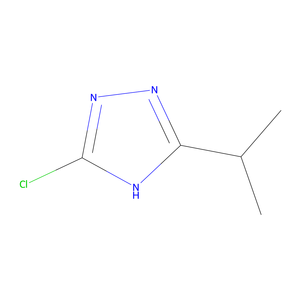 3-chloro-5-isopropyl-1H-1,2,4-triazole molecular structure, CAS 54671-65-7