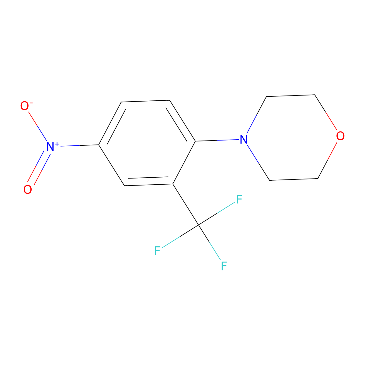 4-(4-Nitro-2-(trifluoromethyl)phenyl)morpholine molecular structure, CAS 54672-11-6