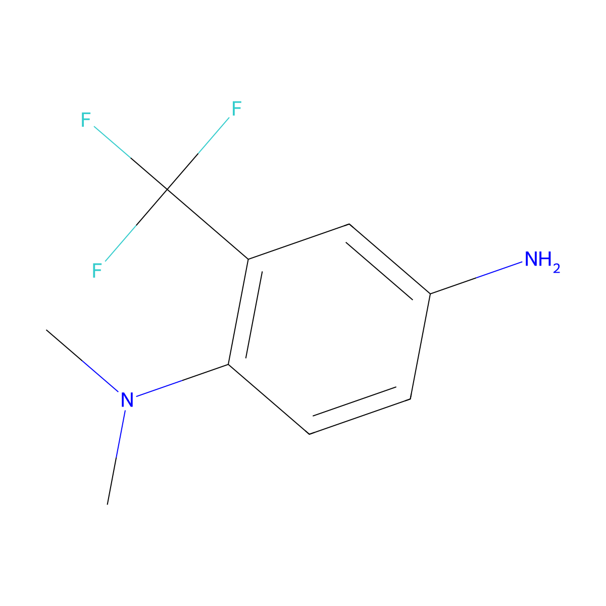 N1,N1-Dimethyl-2-(trifluoromethyl)-1,4-benzenediamine molecular structure, CAS 54672-12-7