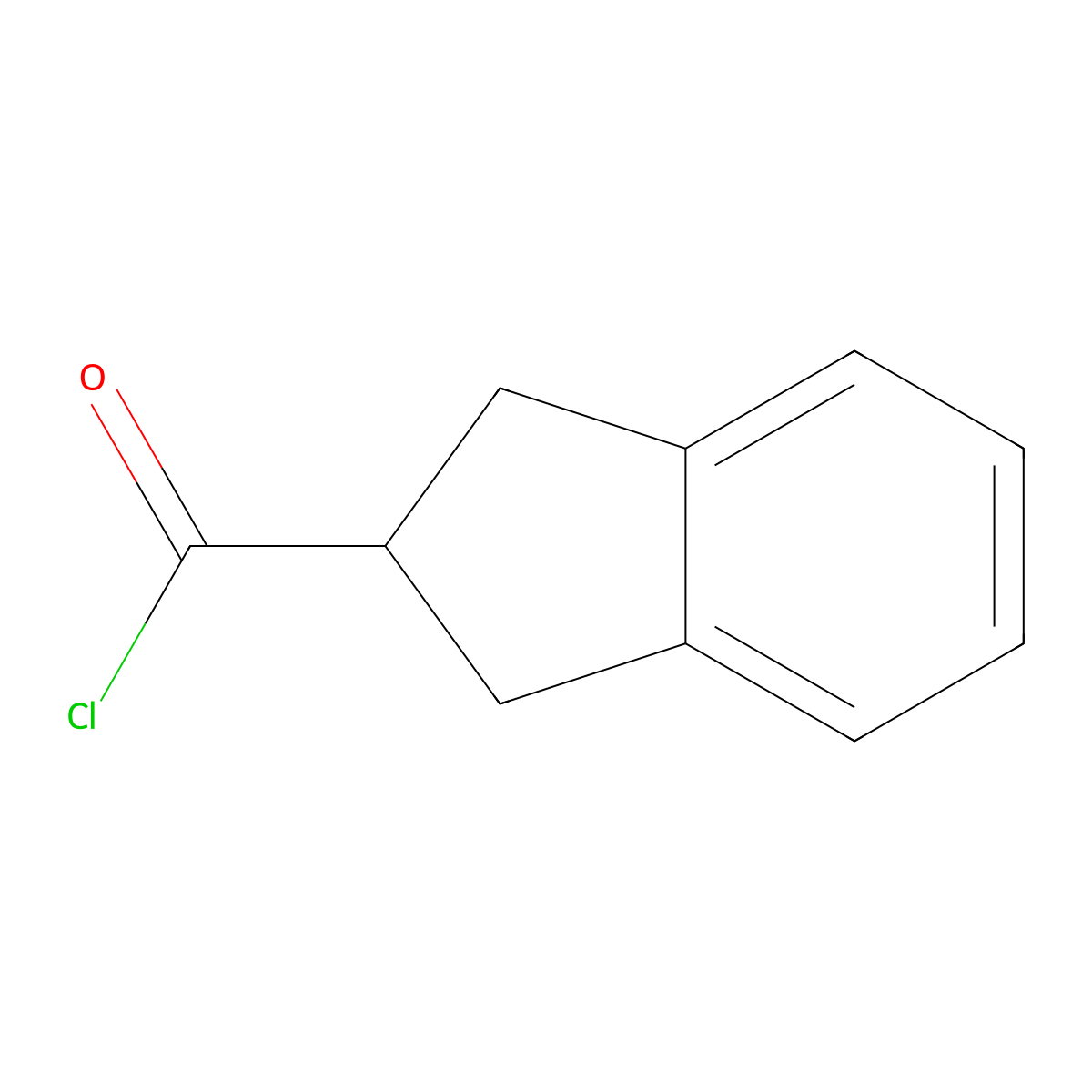 2,3-dihydro-1H-indene-2-carbonyl chloride molecular structure, CAS 54672-55-8