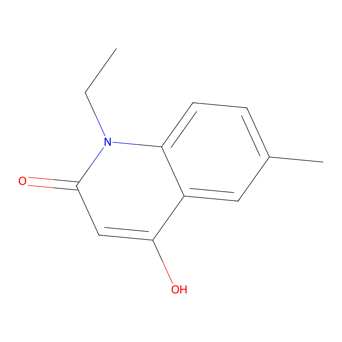1-ethyl-4-hydroxy-6-methylquinolin-2(1H)-one molecular structure, CAS 54675-21-7