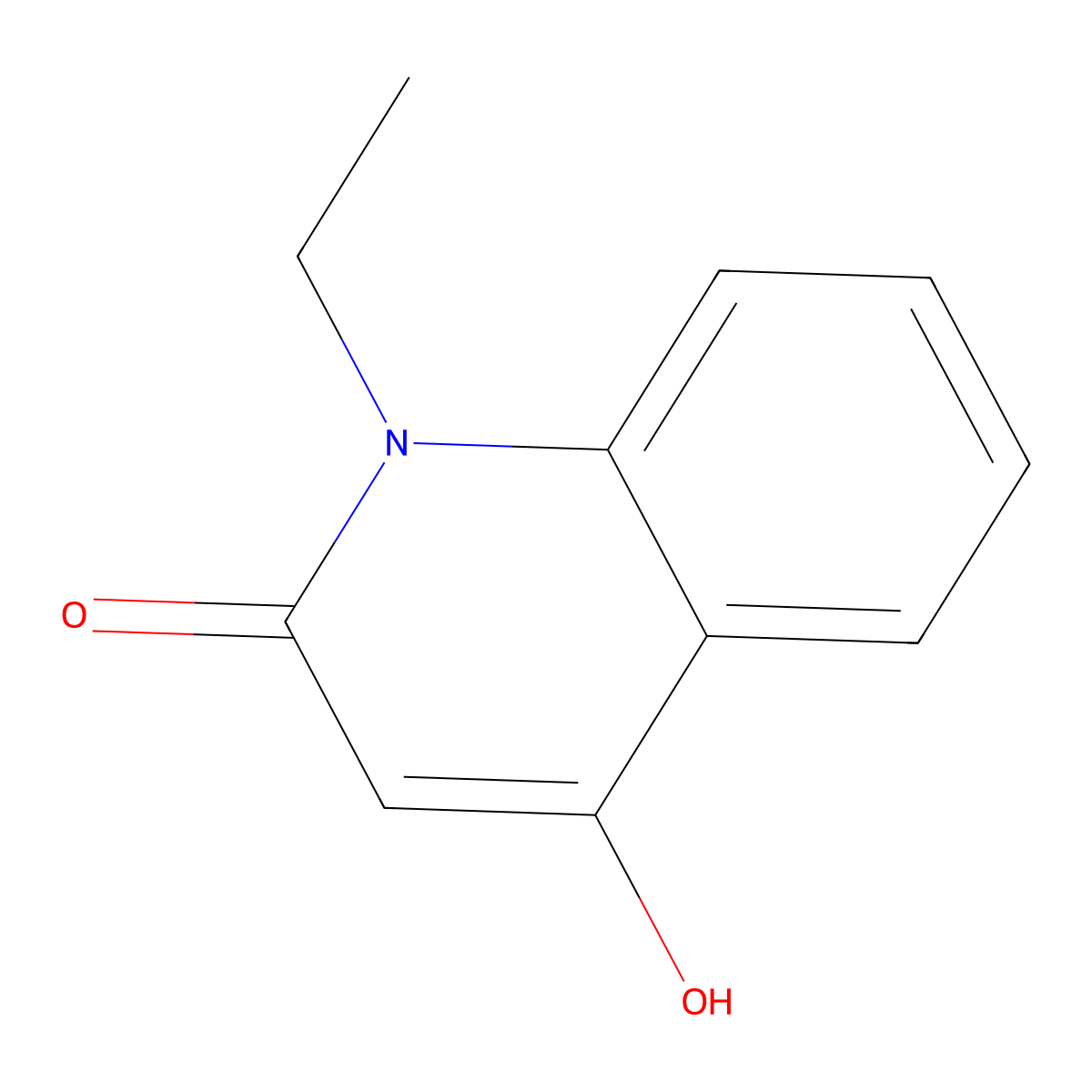 1-Ethyl-4-hydroxyquinolin-2(1H)-one molecular structure, CAS 54675-30-8
