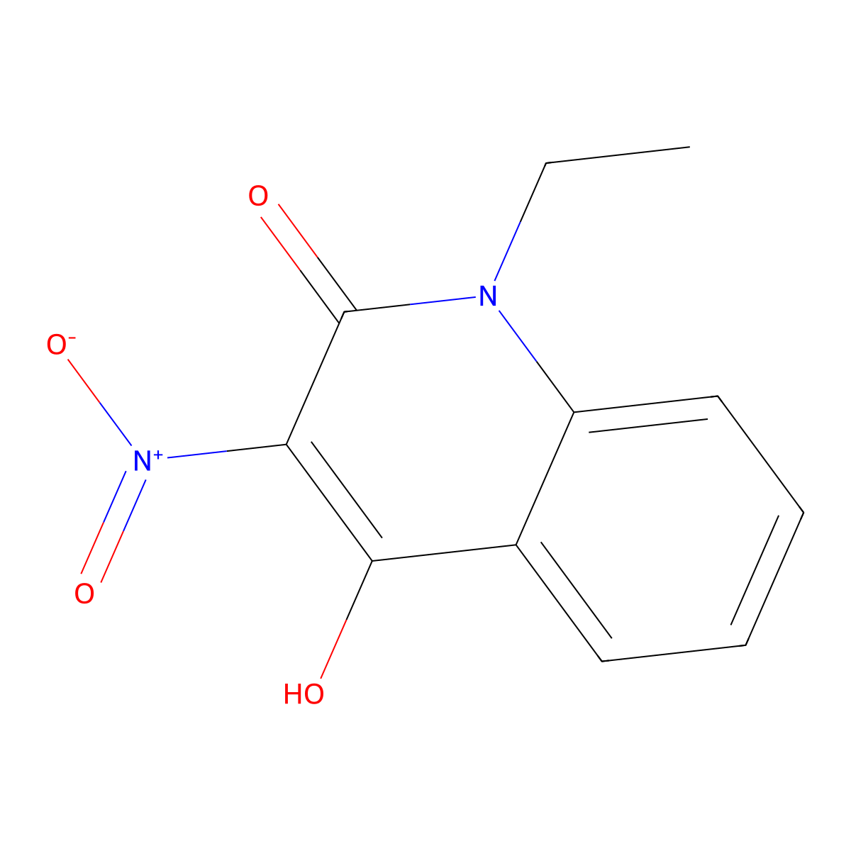 1-Ethyl-4-hydroxy-3-nitro-1H-quinolin-2-one molecular structure, CAS 54675-31-9