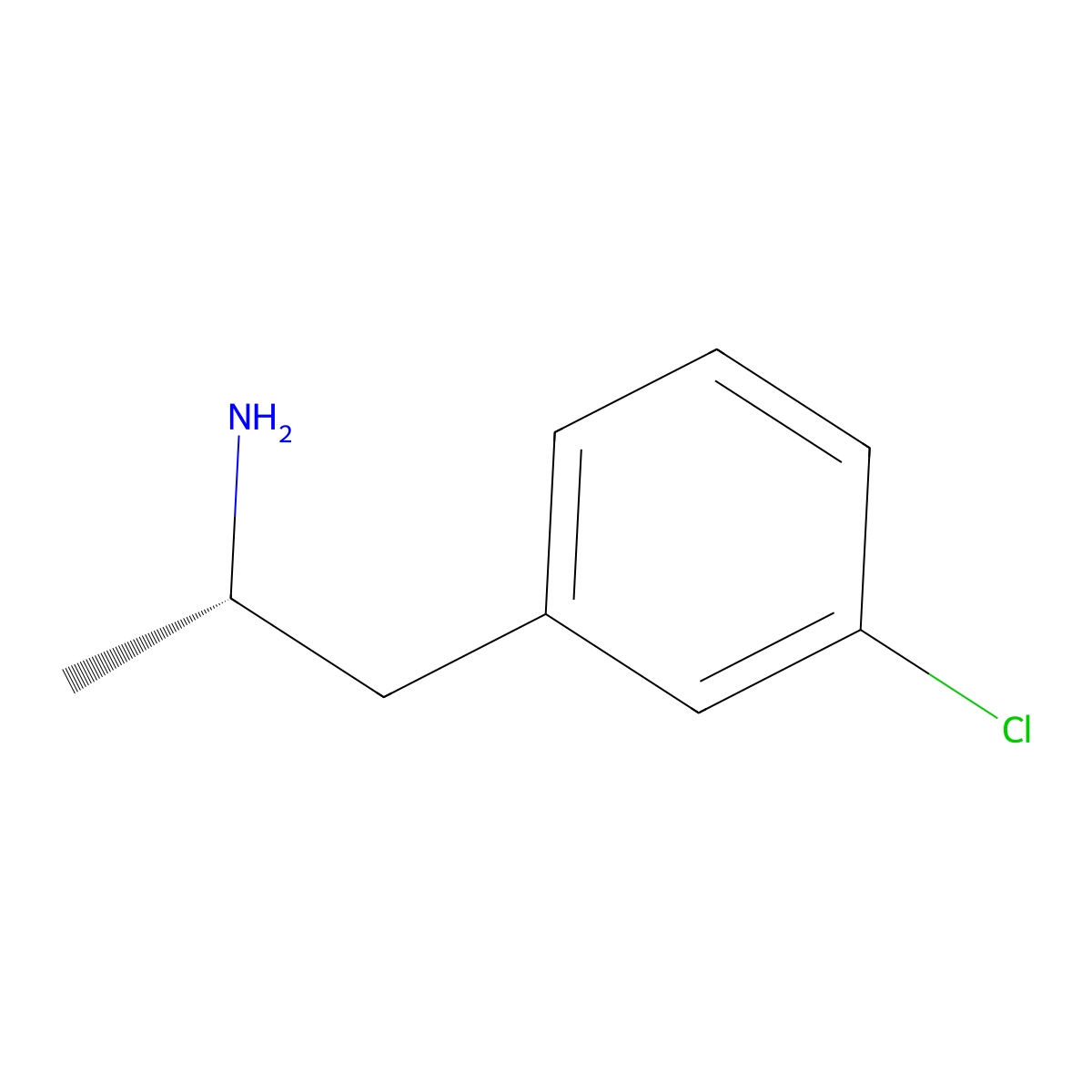 (2S)-1-(3-Chlorophenyl)propan-2-amine molecular structure, CAS 54676-34-5