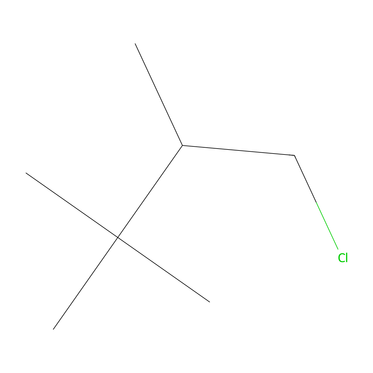1-Chloro-2,3,3-trimethylbutane molecular structure, CAS 54677-13-3