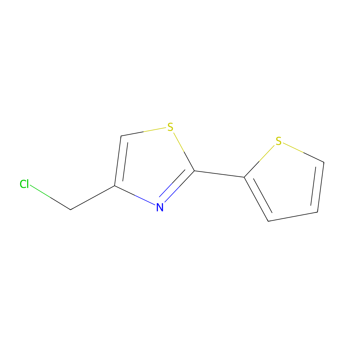 4-(Chloromethyl)-2-(thiophen-2-yl)-1,3-thiazole molecular structure, CAS 54679-16-2
