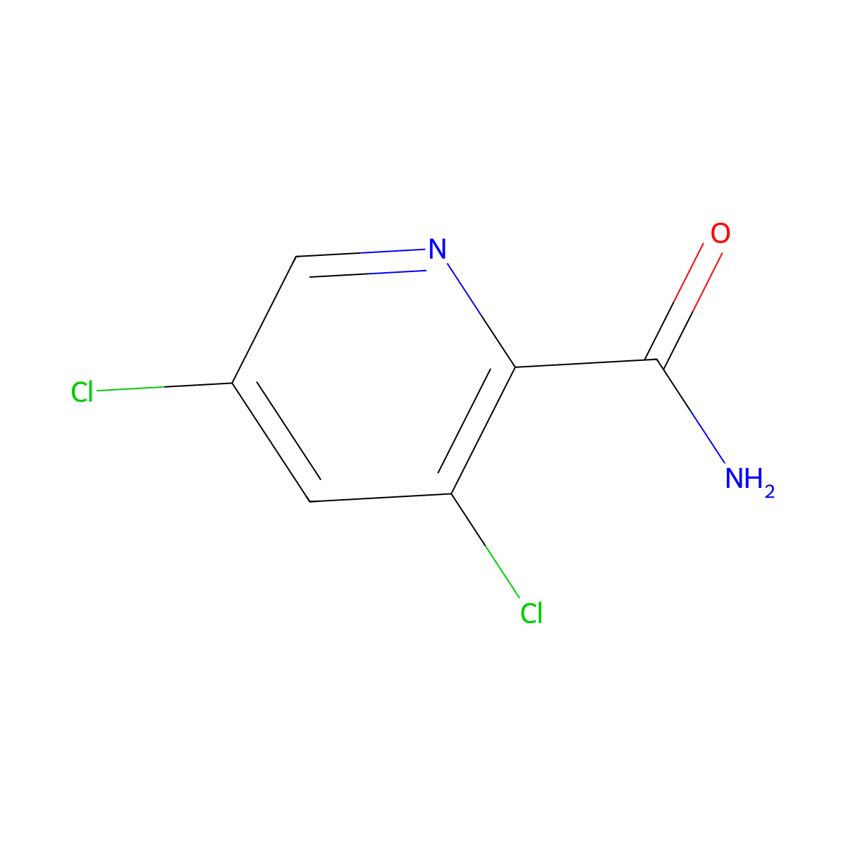 3,5-Dichloropicolinamide molecular structure, CAS 5468-71-3