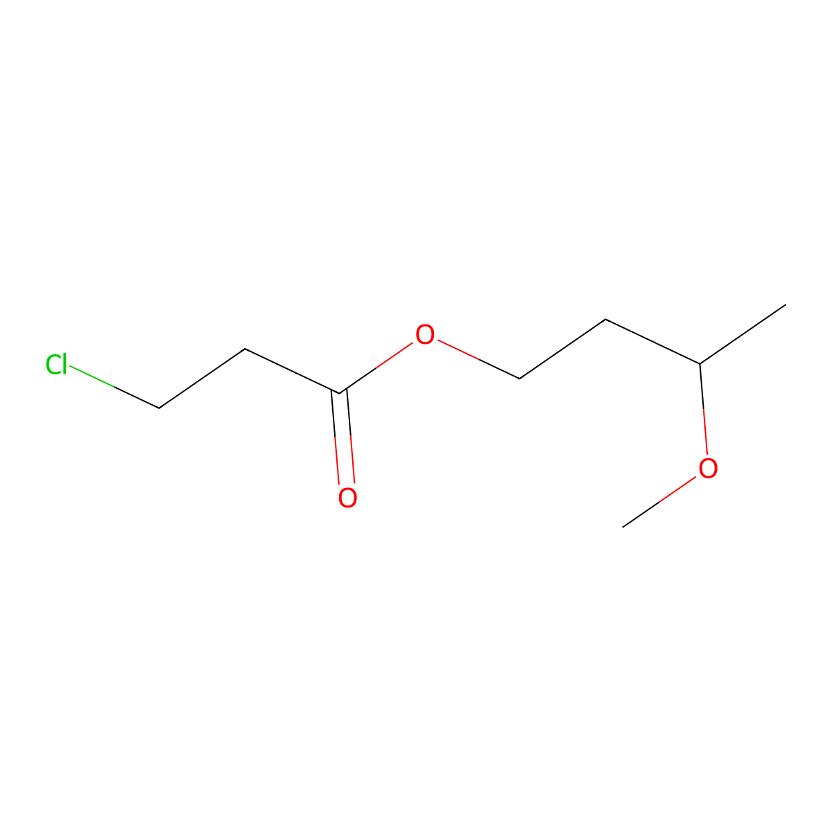 3-Methoxybutyl 3-chloropropanoate molecular structure, CAS 5468-94-0