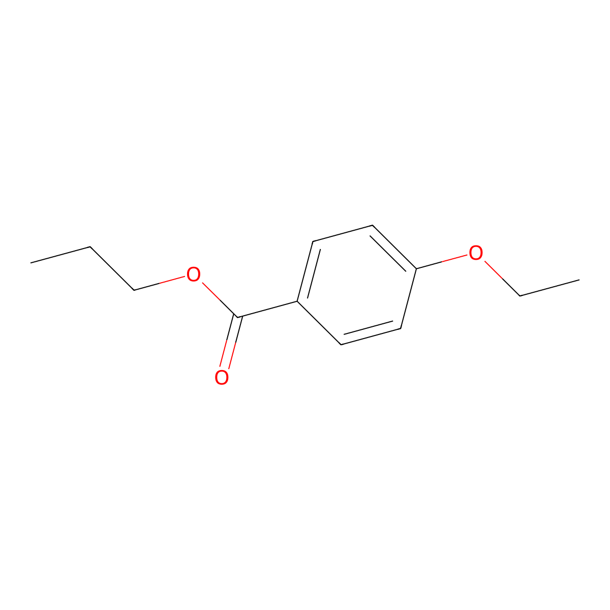 Propyl 4-ethoxybenzoate molecular structure, CAS 5468-99-5