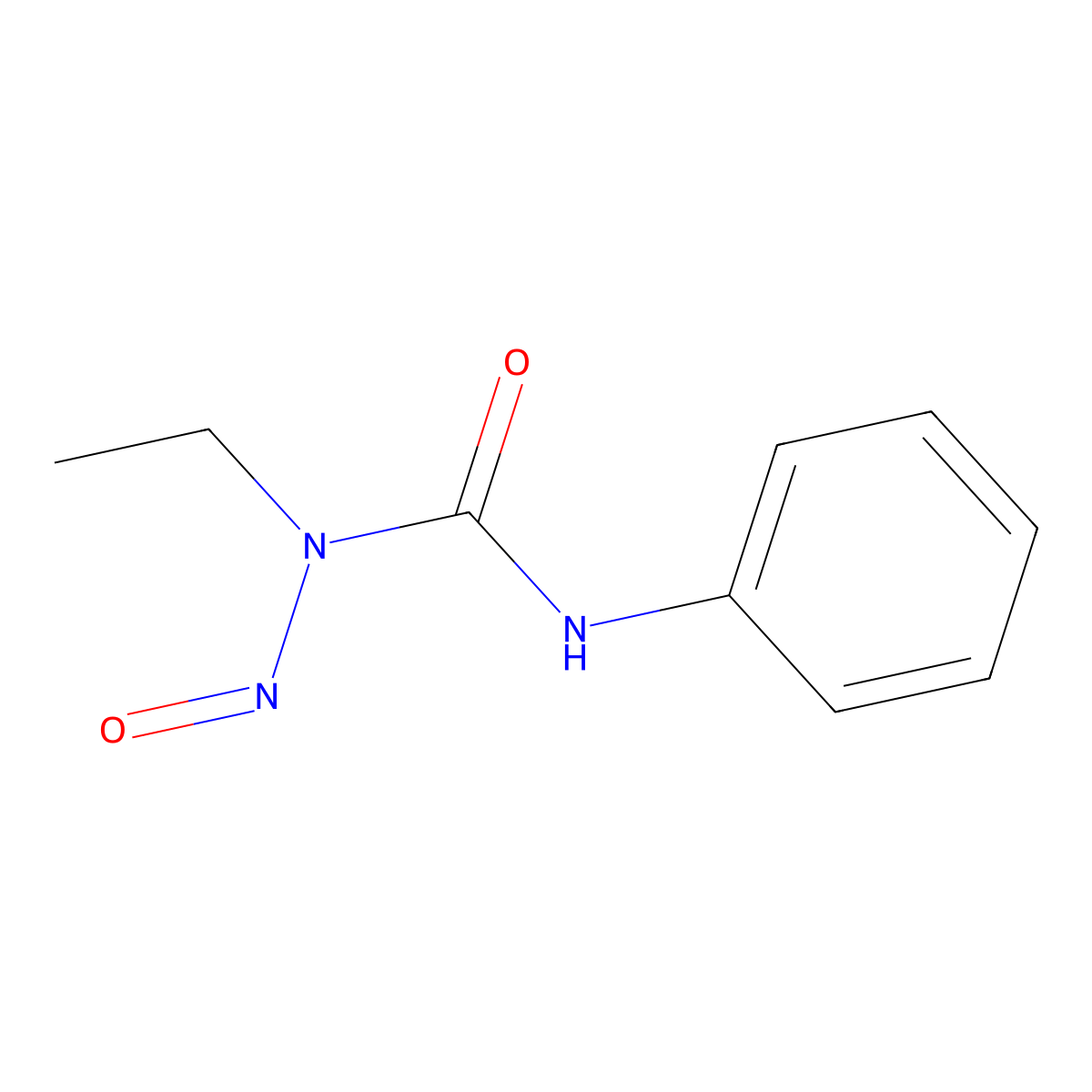 1-Ethyl-1-nitroso-3-phenylurea molecular structure, CAS 54680-35-2