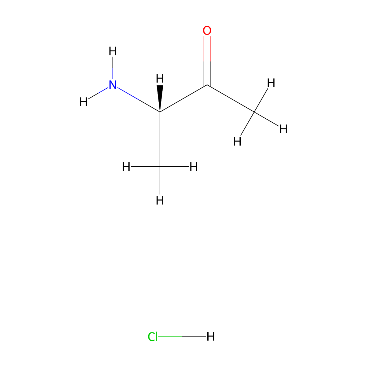 (S)-3-Aminobutan-2-one hydrochloride molecular structure, CAS 54680-72-7
