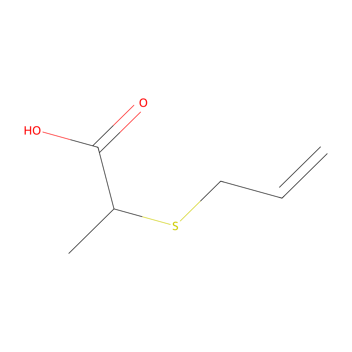2-(Allylthio)propanoic acid molecular structure, CAS 54680-83-0