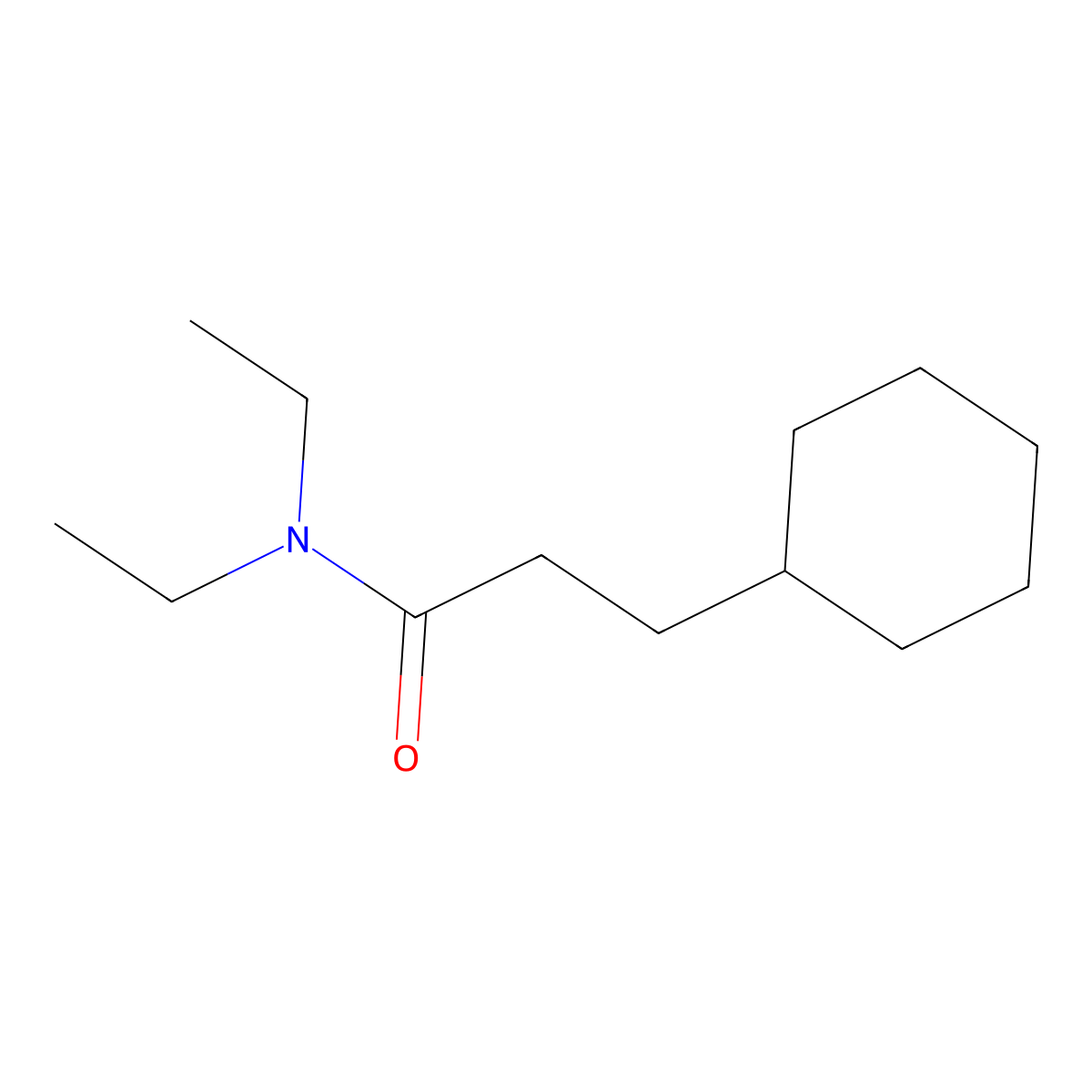 N,N-Diethylcyclohexanepropanamide molecular structure, CAS 5469-03-4