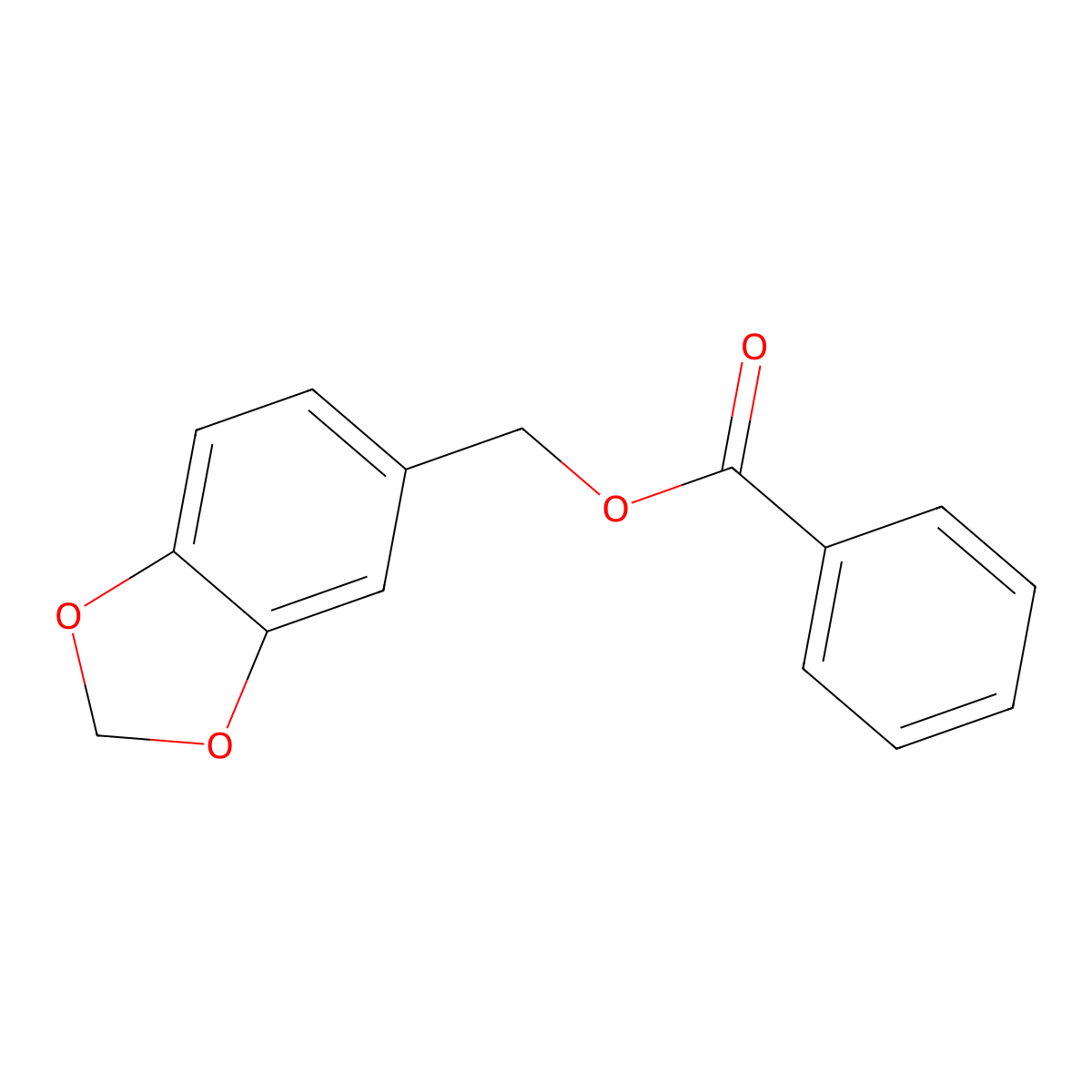 1,3-Benzodioxol-5-ylmethyl benzoate molecular structure, CAS 5469-06-7
