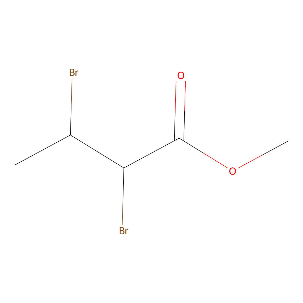 Methyl 2,3-dibromobutanoate molecular structure, CAS 5469-24-9