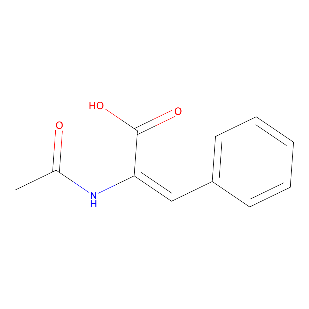 1-Acetamidocinnamic acid molecular structure, CAS 5469-45-4