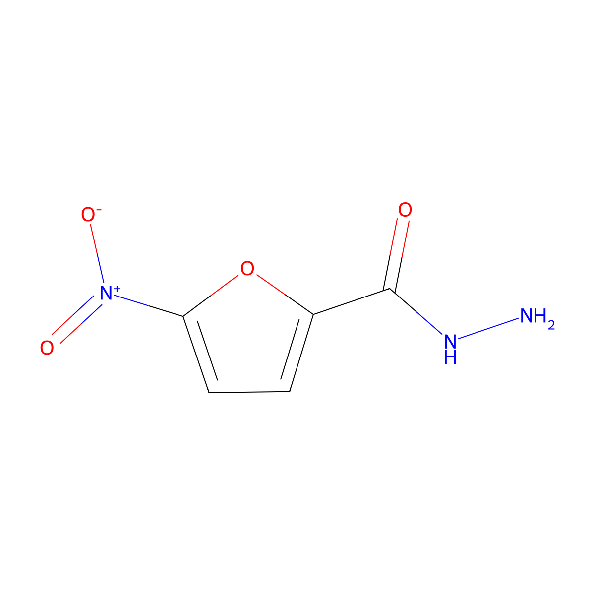 2-Furancarboxylic acid, 5-nitro-, hydrazide molecular structure, CAS 5469-78-3