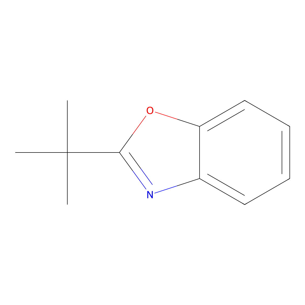 2-Tert-butyl-1,3-benzoxazole molecular structure, CAS 54696-03-6