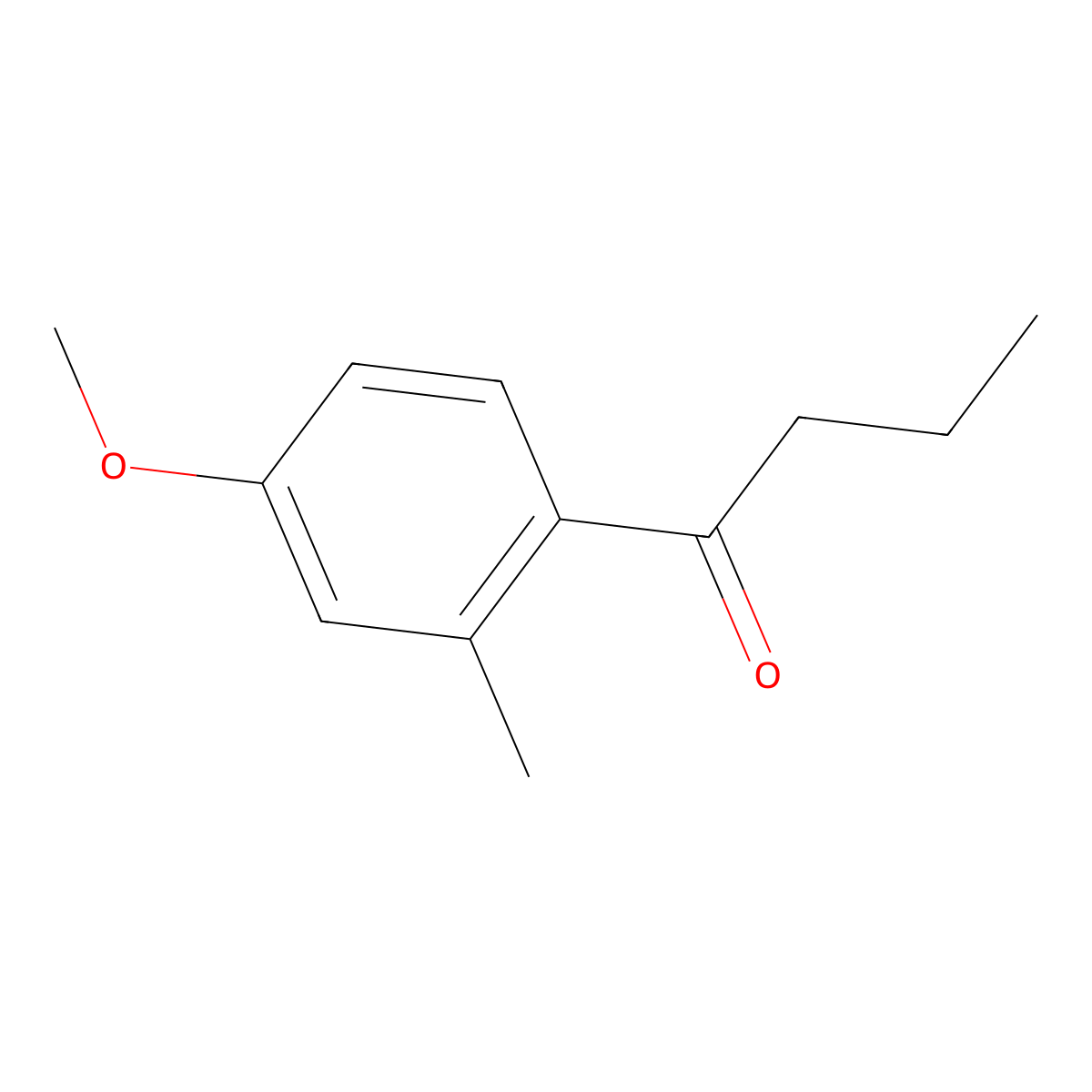 4'-Methoxy-2'-methylbutyrophenone molecular structure, CAS 54696-06-9