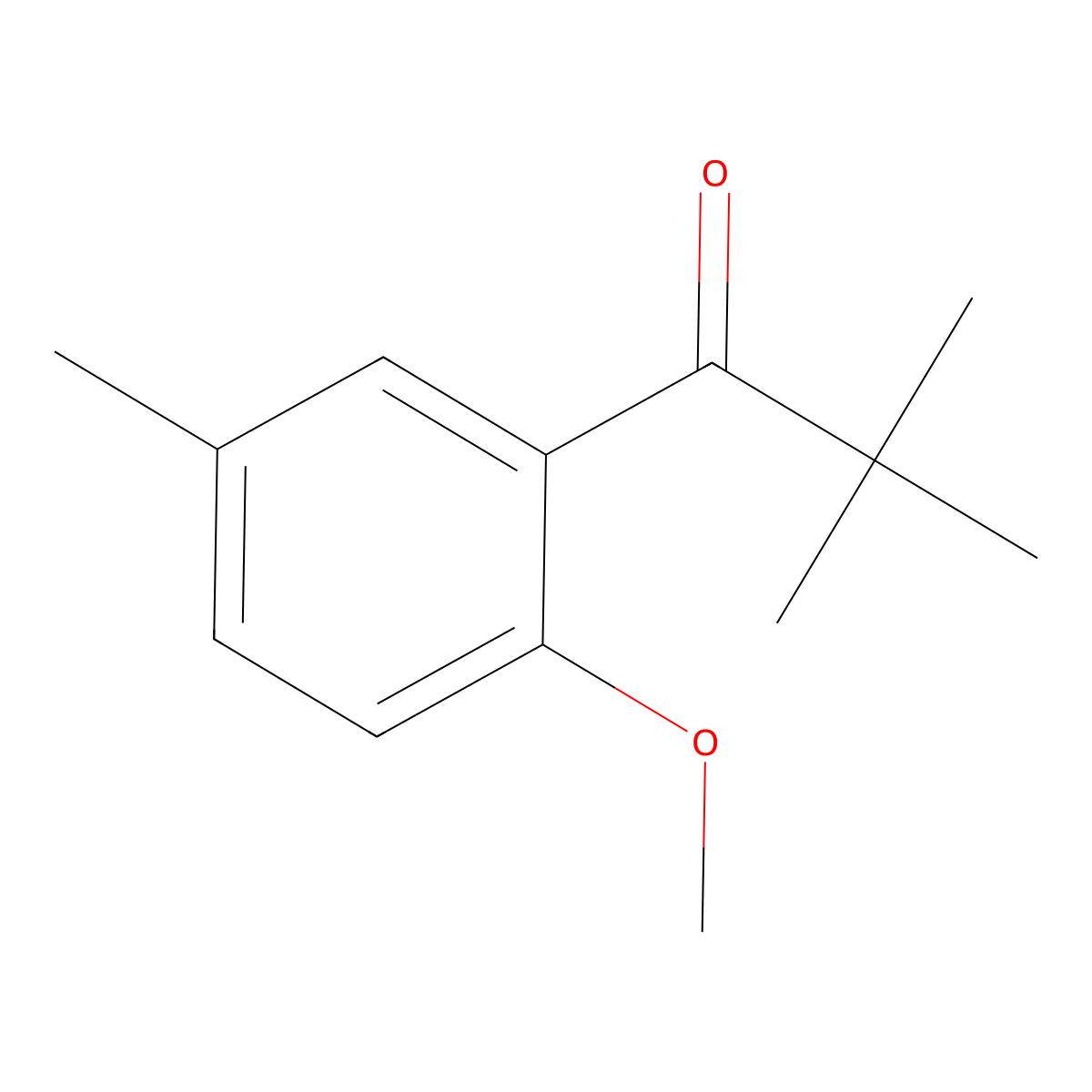 1-(2-Methoxy-5-methylphenyl)-2,2-dimethyl-1-propanone molecular structure, CAS 54696-08-1