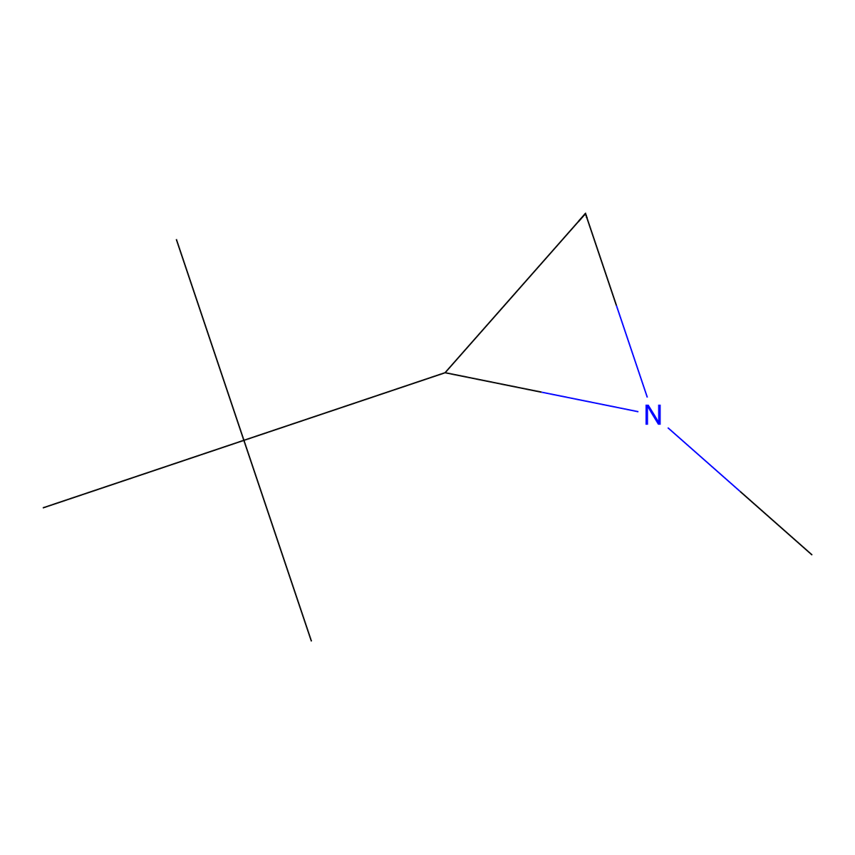 2-Tert-butyl-1-methylaziridine molecular structure, CAS 54697-56-2