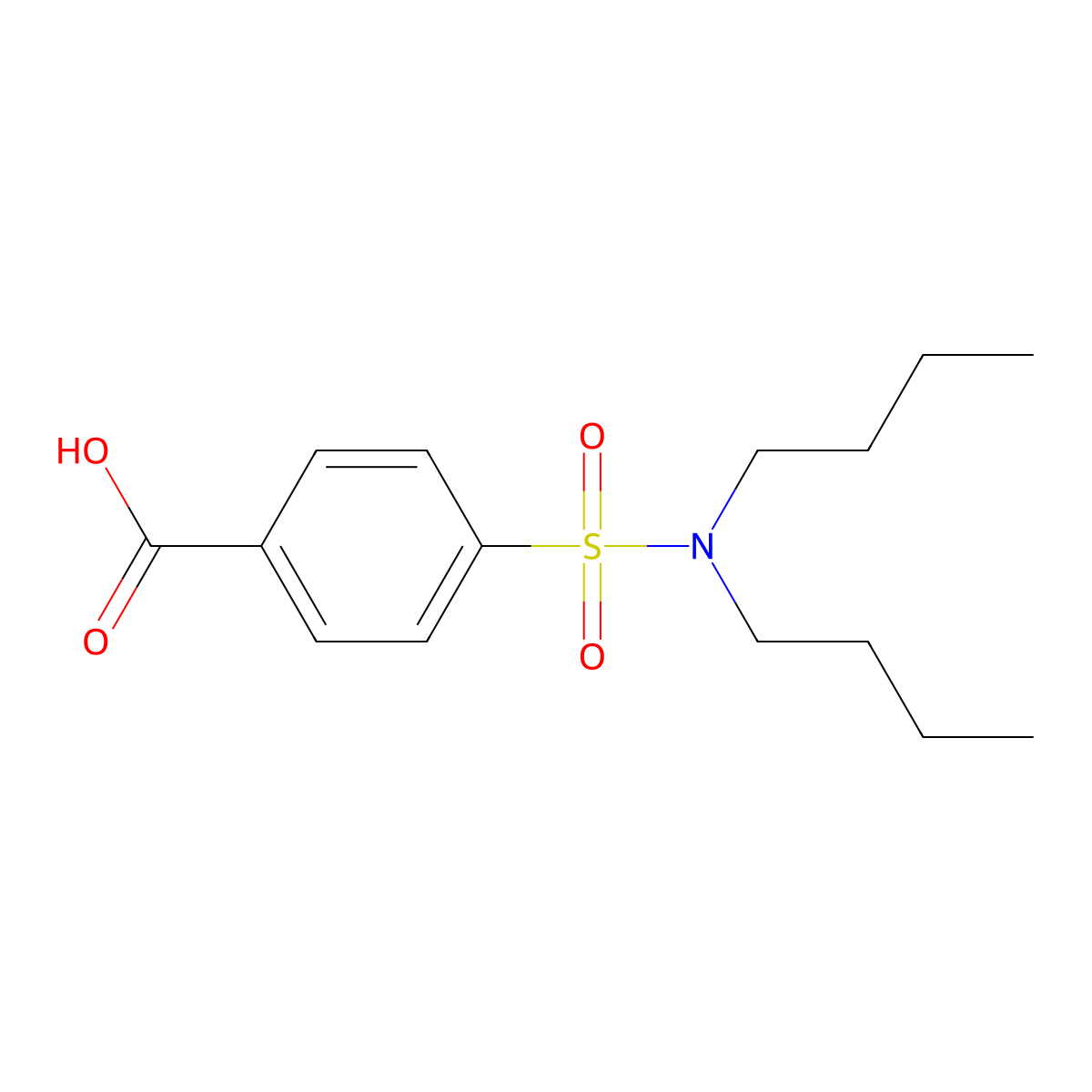 4-((Dibutylamino)sulfonyl)benzoic acid molecular structure, CAS 547-35-3