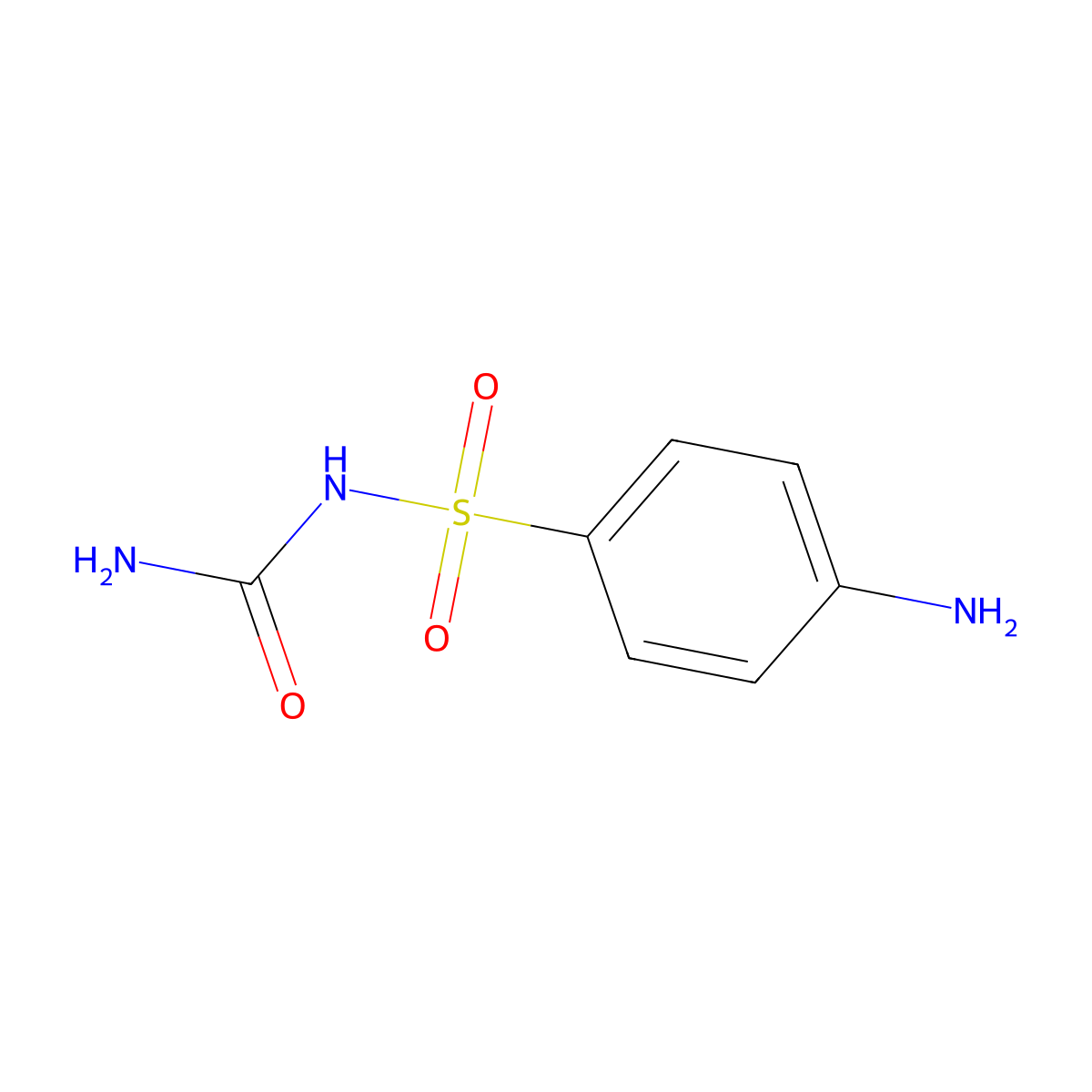 Sulfacarbamide molecular structure, CAS 547-44-4