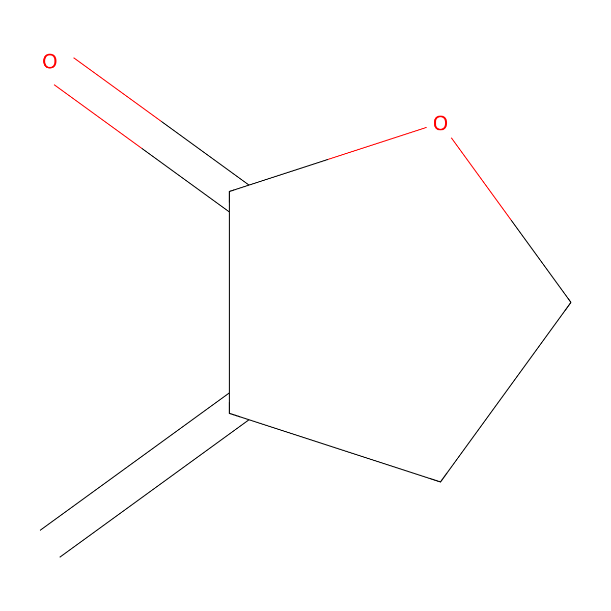 alpha-Methylene butyrolactone molecular structure, CAS 547-65-9
