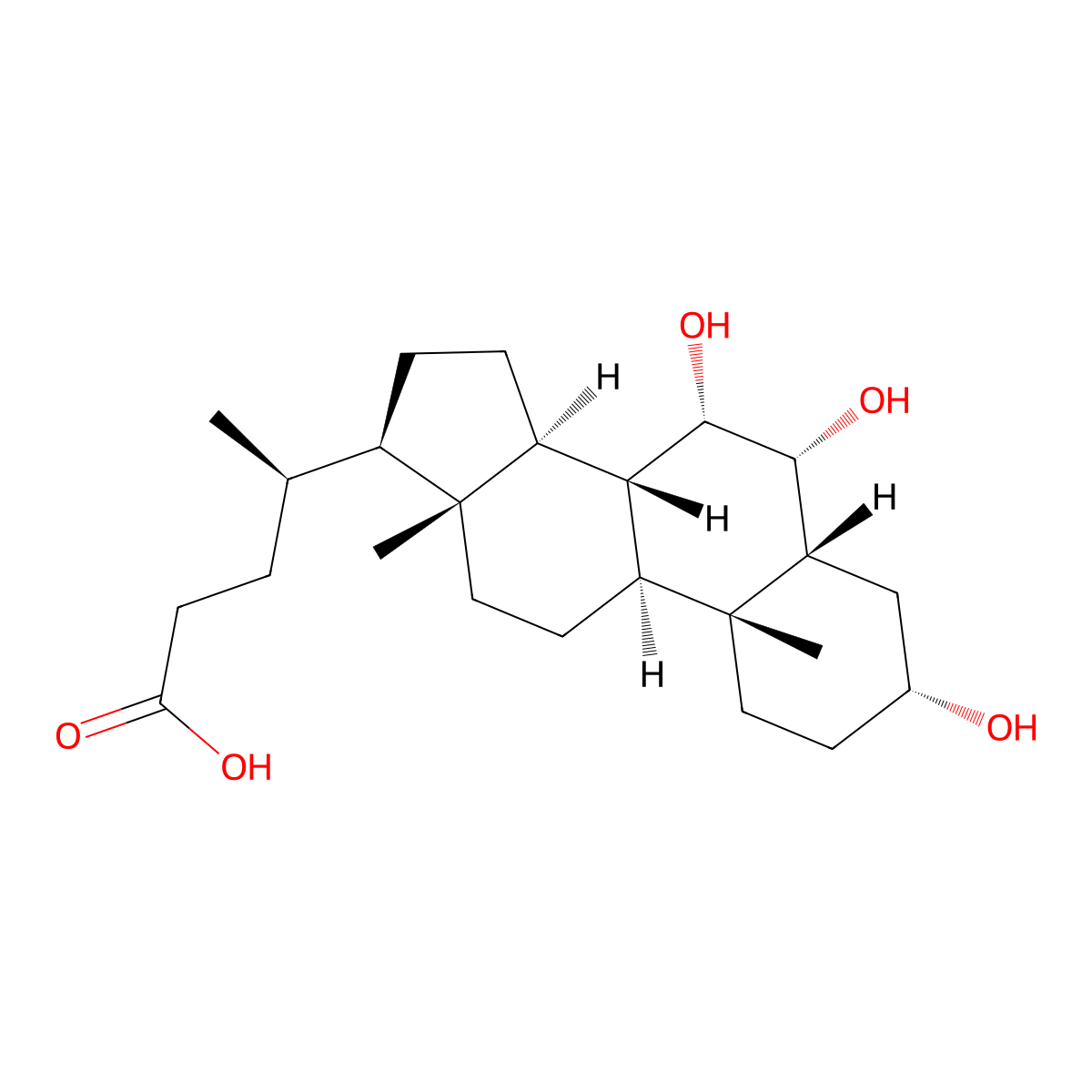 Hyocholic Acid molecular structure, CAS 547-75-1