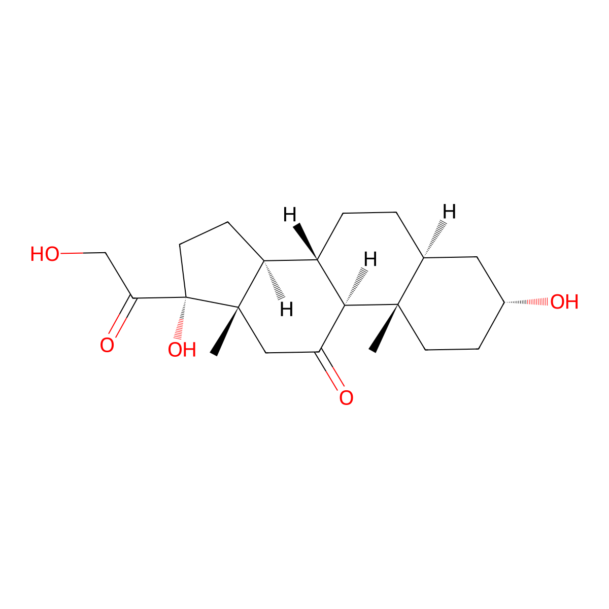 Allotetrahydrocortisone molecular structure, CAS 547-77-3