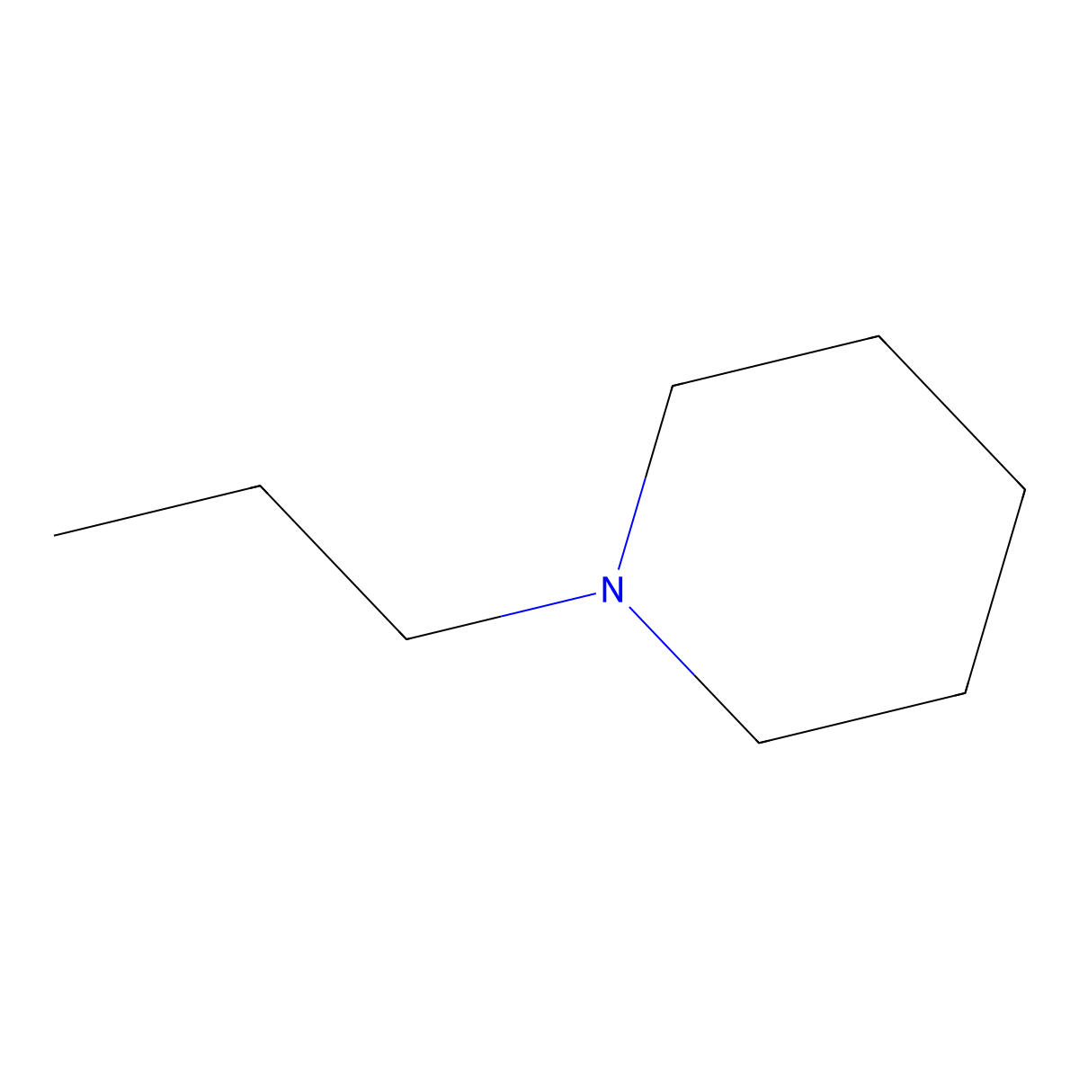 1-Propylpiperidine molecular structure, CAS 5470-02-0
