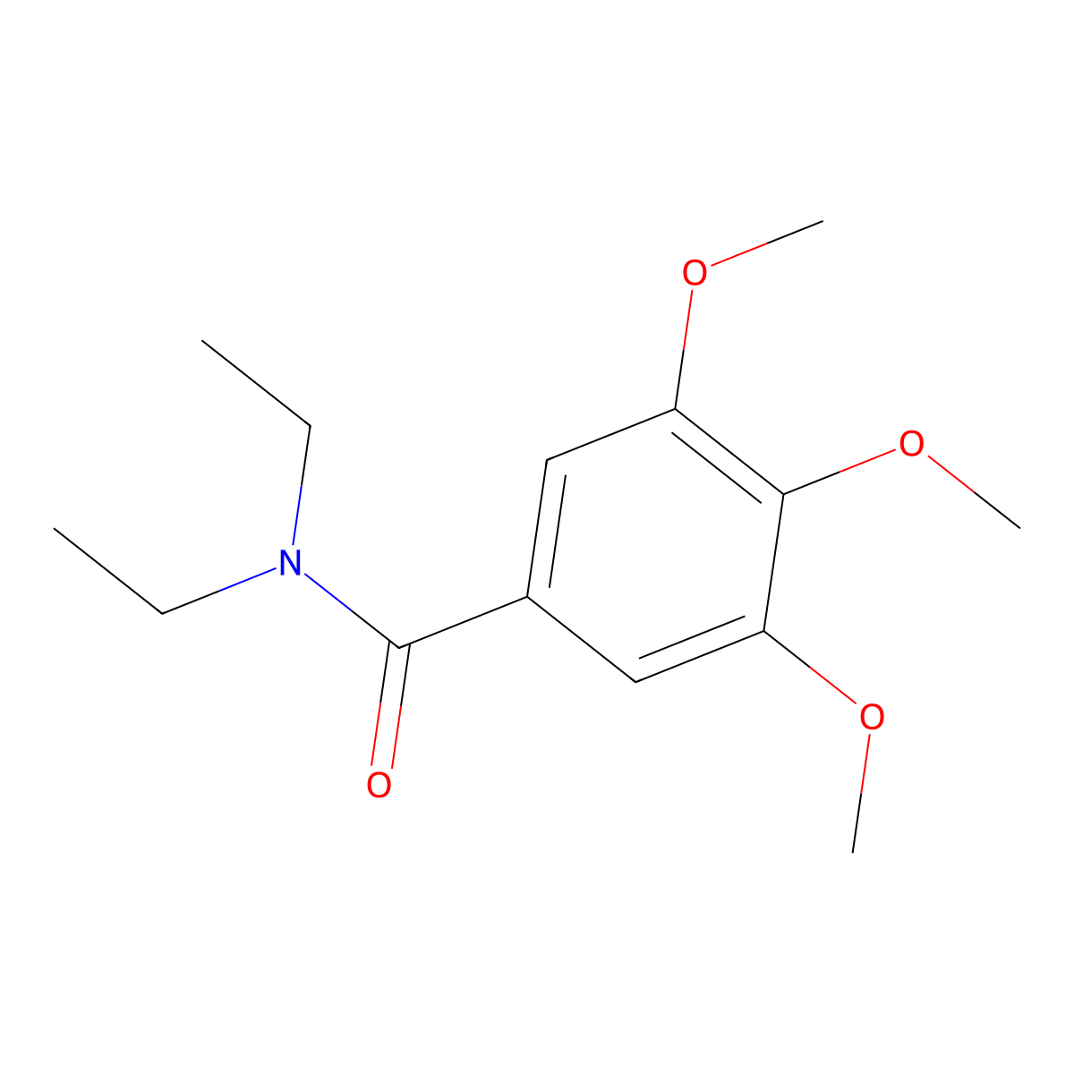 Benzamide, N,N-diethyl-3,4,5-trimethoxy molecular structure, CAS 5470-42-8