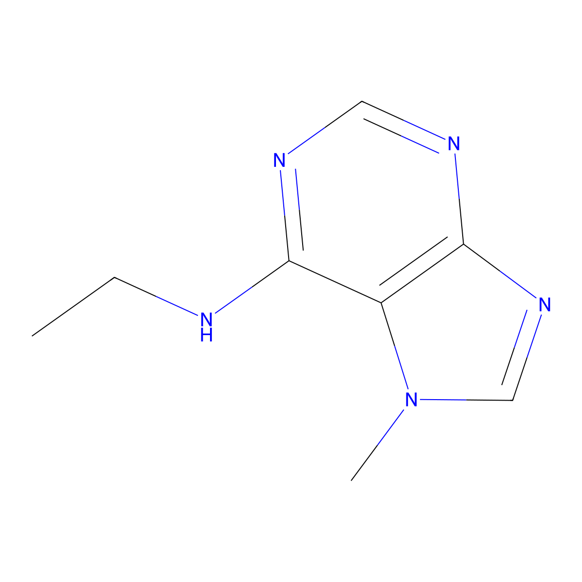 n-Ethyl-7-methyl-7h-purin-6-amine molecular structure, CAS 5470-51-9