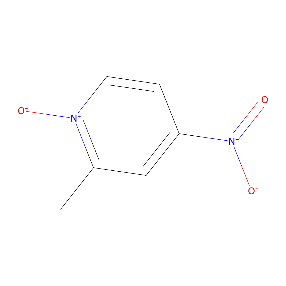 Pyridine, 2-methyl-4-nitro-, 1-oxide molecular structure, CAS 5470-66-6