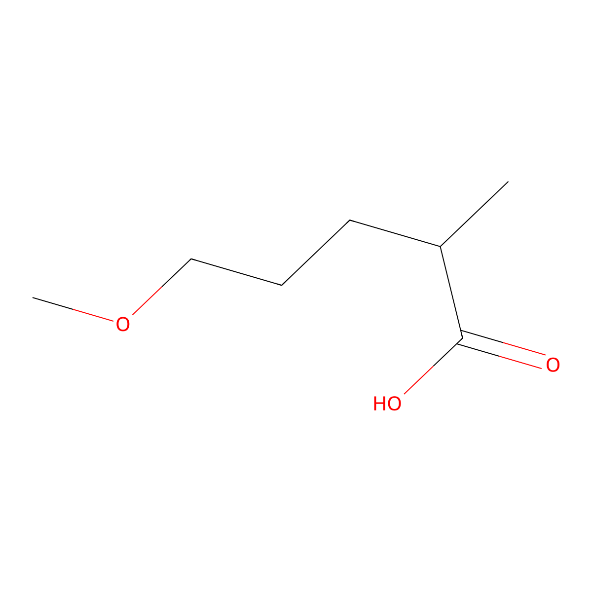 5-Methoxy-2-methylpentanoic acid molecular structure, CAS 5470-68-8