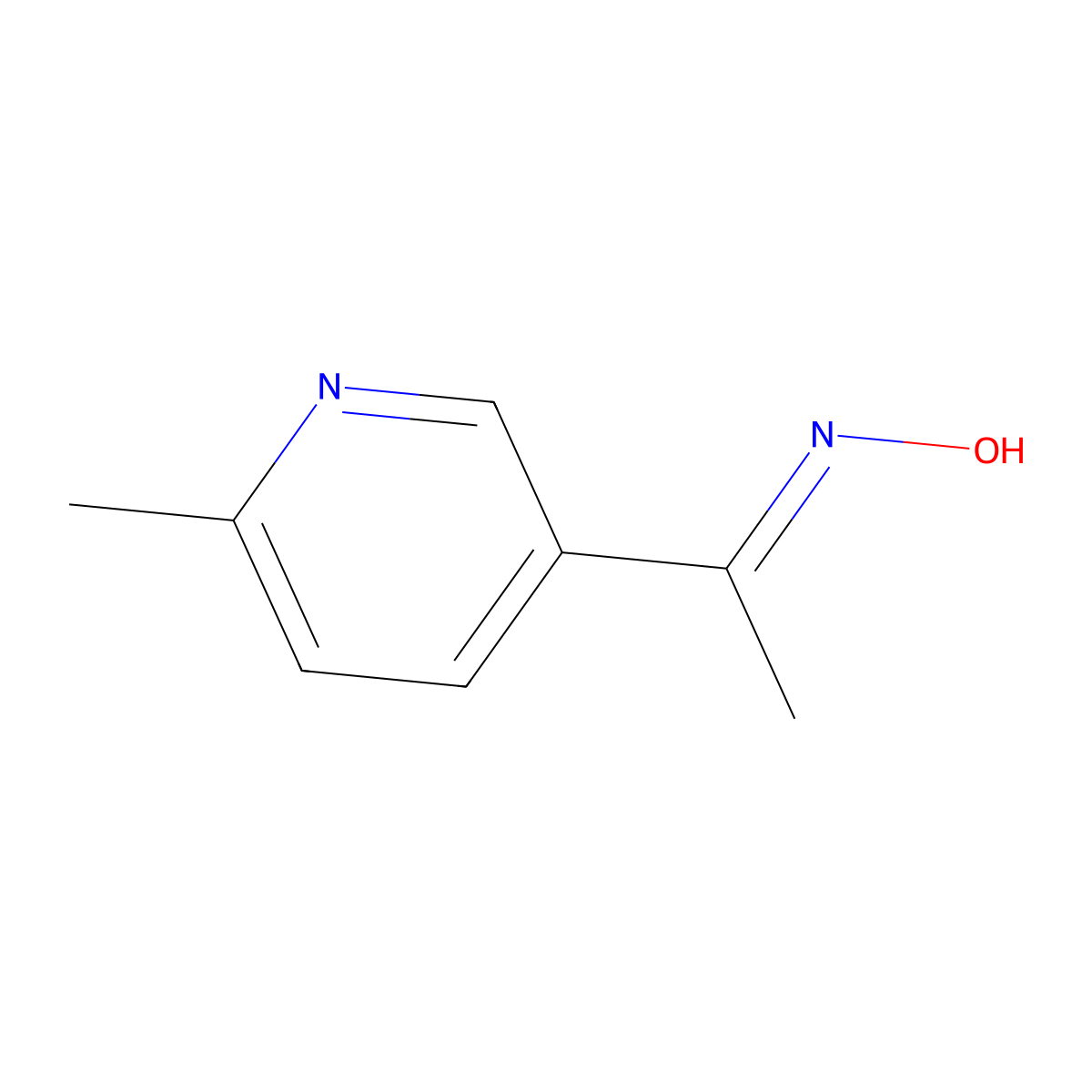 N-[1-(6-methylpyridin-3-yl)ethylidene]hydroxylamine molecular structure, CAS 5470-72-4