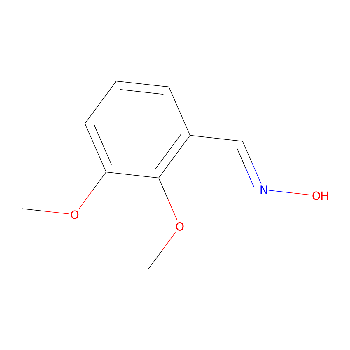 Benzaldehyde, 2,3-dimethoxy-, oxime molecular structure, CAS 5470-95-1